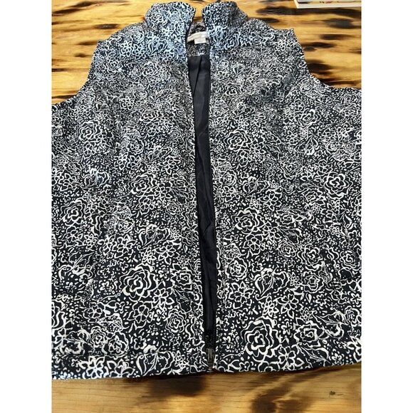 CHRISTOPHER & BANKS WOMEN'S Floral QUILTED ZIPPER FRONT VEST Size Medium Classic - Picture 9 of 12